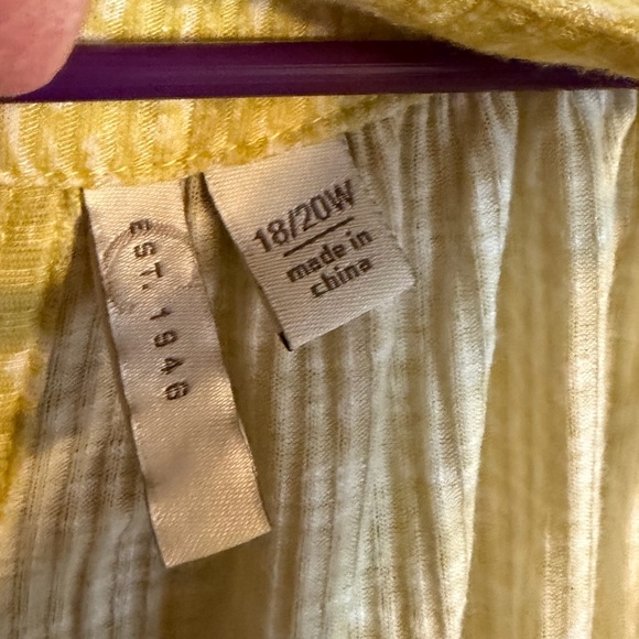 Cato Tank - Size 18/20 - Green/Yellow Sleeveless Top - Picture 2 of 4